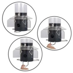 Leto Bird Seed Feeder For Small Birds -Bird Supply Store 30023 leto black jvg