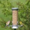 Silver Defender 2 Port Metal Seed Feeder 2 Silver Defender 2 Port Metal Seed Feeder -Bird Supply Store 31031