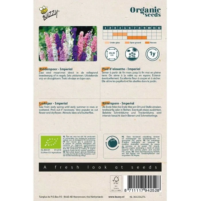 Buzzy® Organic Larkspur - Imperial (BIO) 4 Buzzy® Organic Larkspur - Imperial (BIO) - Image 2