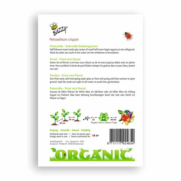 Buzzy® Organic Parsley - Frisé Vert Foncé 4 Buzzy® Organic Parsley - Frisé Vert Foncé - Image 2