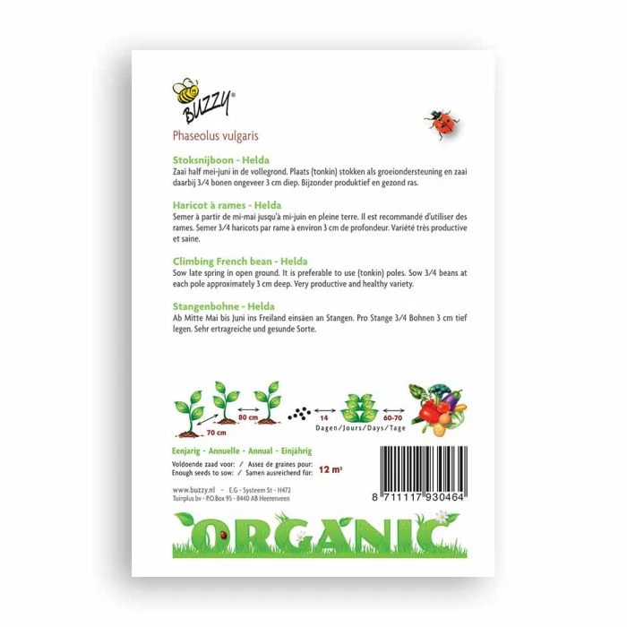 Buzzy® Organic Climbing French Beans - Helda 4 Buzzy® Organic Climbing French Beans - Helda - Image 2