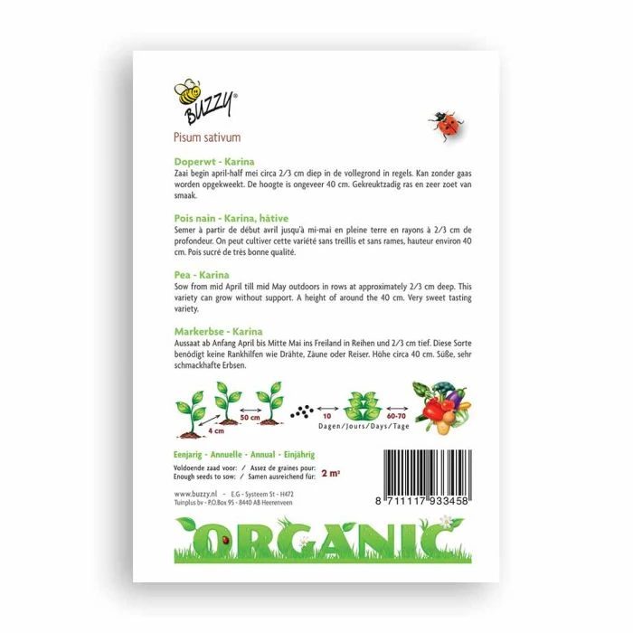 Buzzy® Organic Pea - Karina (BIO) 4 Buzzy® Organic Pea - Karina (BIO) - Image 2
